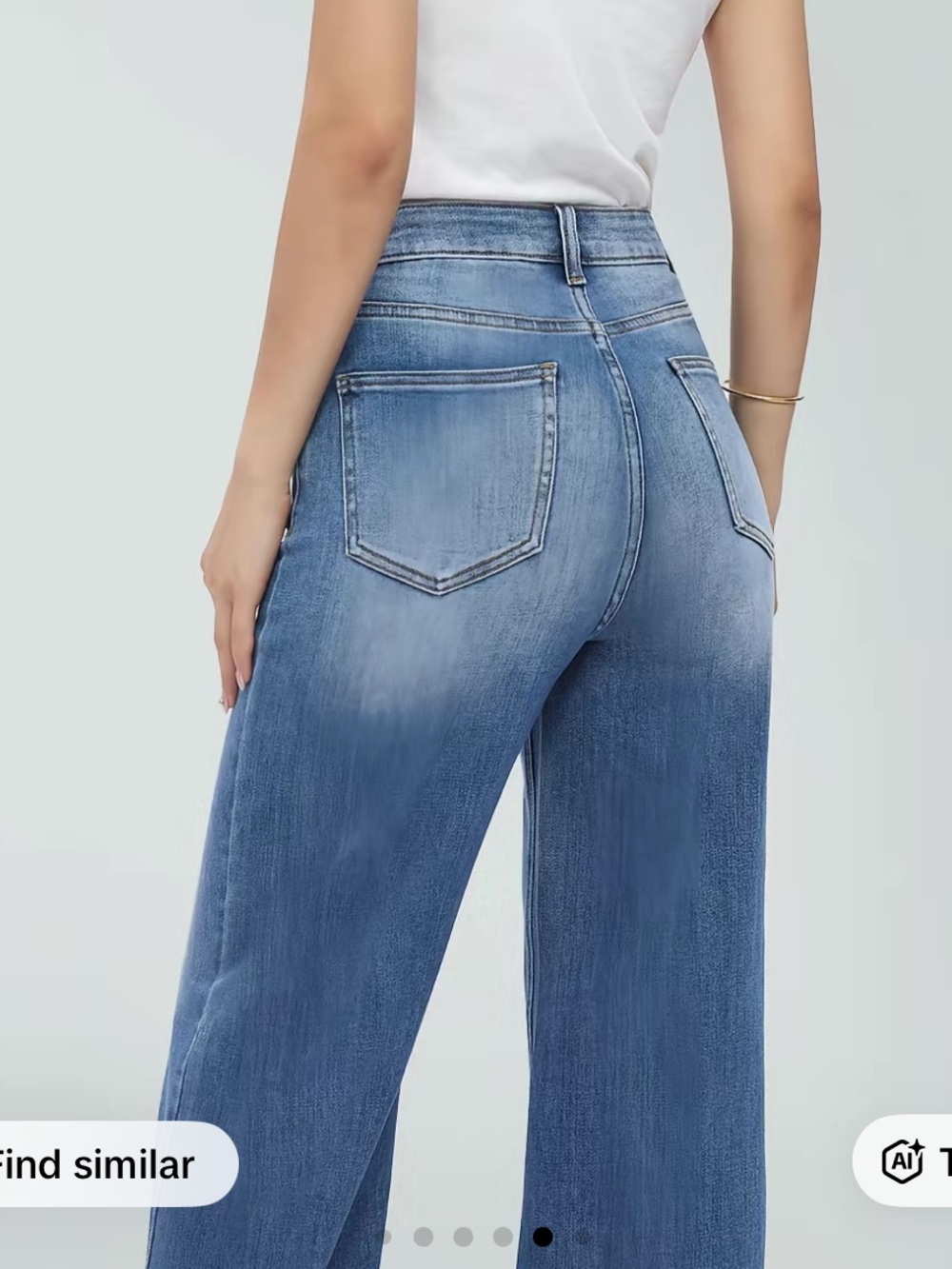 Oneso High Rise Wide Leg jeans - size 27 - Picture 2 of 8